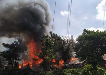 বান্দরবা‌নে আগু‌নে ১৯‌টি ঘর পুড়ে ছাই