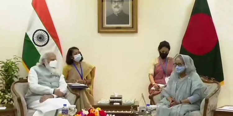 হাসিনা-মোদি বৈঠক শুরু