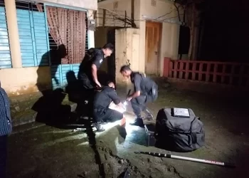 কলেজশিক্ষকের বাড়িতে বোমাসদৃশ বস্তুর দেখা মিলেছে